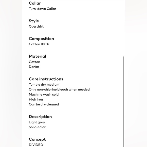 H&M Denim Oversize Overshirt Shacket - Picture 7 of 8